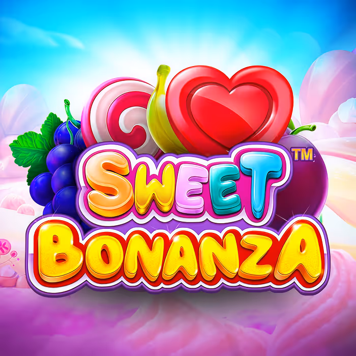 Sweet Bonanza slot with colorful candy symbols and multipliers